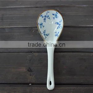 High Quality SP-1537 Haonai Factory Directly Big Ceramic Soup Spoon thumbnail-1