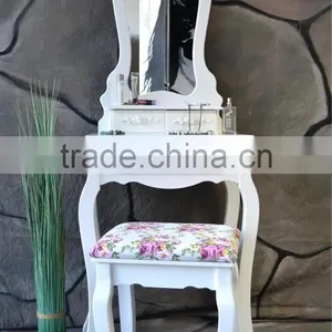 Smaller Dressing Table With Stool and Mirror/ Cheaper Make-up Table With Flowers thumbnail-1