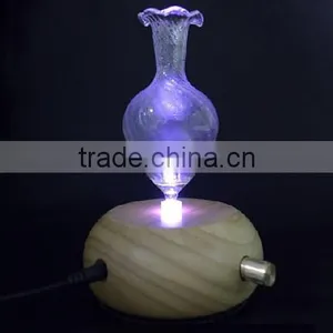 Elegant Wooden and Glass LED Aroma Diffuser Nebulization Essential Oil Diffuser thumbnail-1