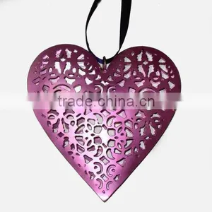 Heart Shaped Metal Wall Decor, Metal Heart Shape Dcoration Hanging, Decorative Heart Wall Hanging, thumbnail-1