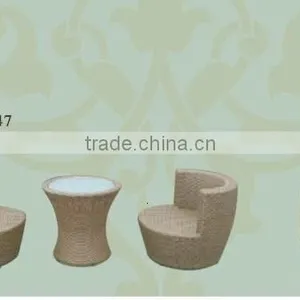 Creative Rattan Furniture Rattan Coffee Table and Chairs thumbnail-6