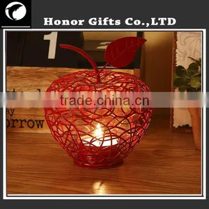 Fashionable Wholesale Factory Price Apple Copper Candle Holder thumbnail-1