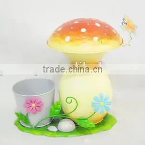Hot Selling Metal Mushroom Decoration With Flowers thumbnail-1