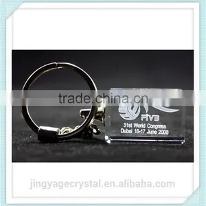 Quick Response on Inquiry Fancy Lighted Custom 3d Laser Rose Flower Crystal Glass Key Keychains Personalized thumbnail-1