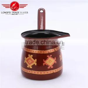 Eco-friendly OEM Enamel Coffee Pot/coffee Jug / Coffee Warmer With Long Handle thumbnail-4