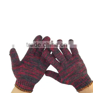 Red Palm Cotton Safety Gloves Working Gloves Safety Gloves Work Gloves Knitted Gloves, Industrial Gloves, Garden Gloves thumbnail-3