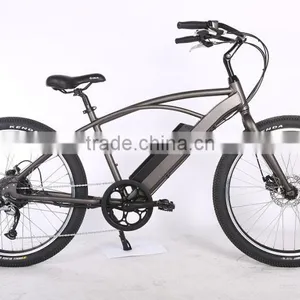 26" Aluminum Alloy Electric Beach Cruiser Bike thumbnail-2