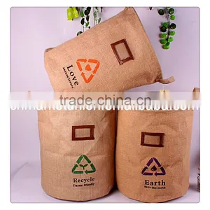 Zakka Waterproof Wholesale Manufacturer Green Jute and Include 3 Color Designs and Sizes 34*43 cm thumbnail-1