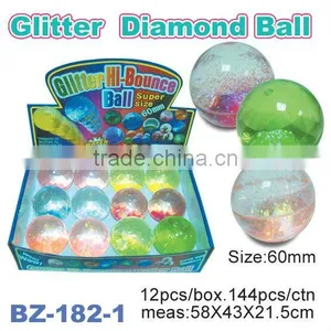Novelty 55mm TPU Water Glitter Bouncing Ball thumbnail-1