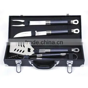 BQ-0067 / 4 Pcs TPR Handle Portable Bbq Set thumbnail-1