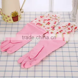L00035 Rubber Gloves Scrubber/ House/kitchen /cleaning Room With Velvet thumbnail-1