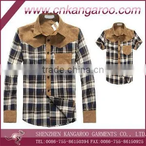 Newest Men's Plaid Long Sleeves Slim Cut Casual Shirt thumbnail-1