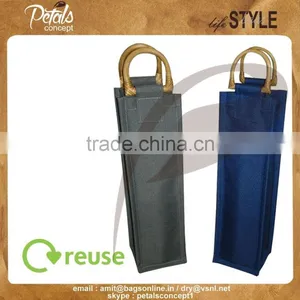 ( Super Deal ) Nylon One Bottle Wine Bag for Wine Shopping thumbnail-1