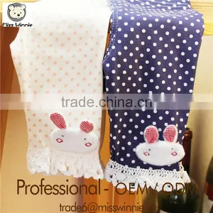 New Models Factory Costom Baby Girls Leggings Fashion Icing Cartoon Wave Lovely Rabbit Pattern thumbnail-1