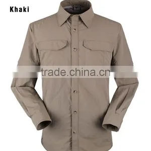 Outdoor Shirt Men Wader Shirts uv Long Sleeve Polyester Quick Dry Wholesale Camp Shirts thumbnail-1