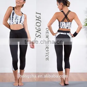 Wholesale Women Sport Bra White Tie Dye Sport Bra For Women HSB6995 thumbnail-1
