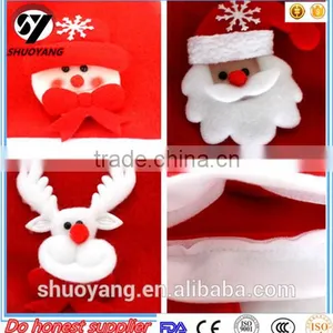 Custom Festival Decoration Silk Printing Christmas Santa Claus Hat For Kids thumbnail-4