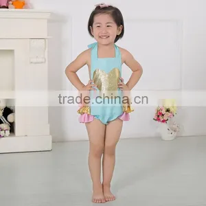 Newest Baby Products Cute Kids Ruffled Lace Petti Rompers for Girls thumbnail-2