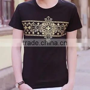 Manufactory Custom Logo Print T Shirt, 100% Coton Fabric,160gsm, Foil Printing thumbnail-3