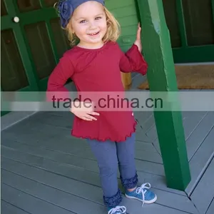 2017 New Arrival Custom Children's Clothing Cotton Clothes Wholesale Icing Pants Boutique Ruffle Baby Girl Pants thumbnail-1