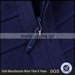 MGOO Cheap Clothes China Custom OEM/ODM Strapless Bodycon Dress Contrast Blue Party Dress Sexy Bandage Vestidos H206 thumbnail-4