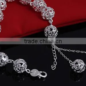 Zm33718a Girls Elegant Sliver Plated Hollow Hand Bracelet Ladies Jewelry Accessories thumbnail-5