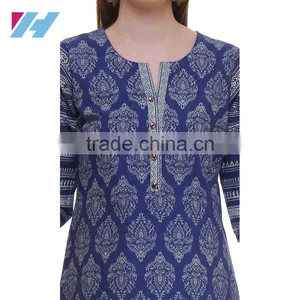 Lady Fashion Apparel Long Cotton Kurti Designs thumbnail-4