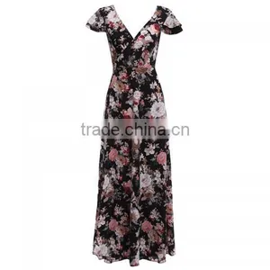 2017 One-piece Dress Deep V Lastest Dress Designs thumbnail-3