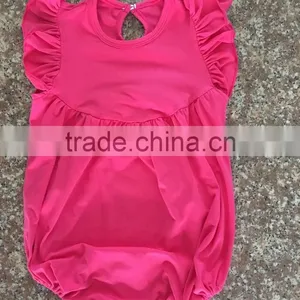 Toddler Girls Soild Color Cotton Romper Flutter Sleeve Romper Baby Bulk Boutique Baby Girl Rompers Wholesale 2016 thumbnail-1