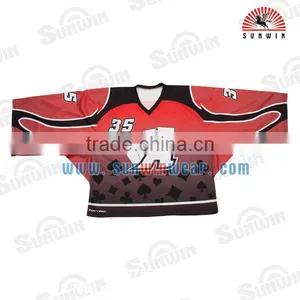 100%polyester Custom Sublimation Hockey Jerseys thumbnail-3