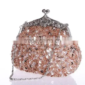 R0035H Wholesale Fashionable Beaded Evening Clutch Bag thumbnail-1