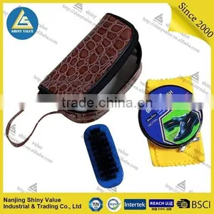 Shoe Care Kit Type Handy Travel Shoe Polish Kit in PU Bag thumbnail-1