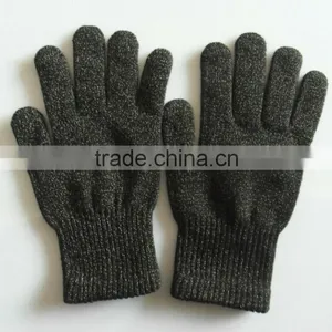 100% Silver Antibacterial Fabric Silver Fiber Conductive Gloves Touch Screen Gloves thumbnail-1