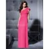 One Shoulder Chiffon Material Lady Evening Dress thumbnail-1