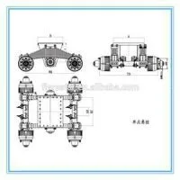 24Ton Semi Trailer Parts Brake Drum Tandem Bogie Type Suspension for Sale thumbnail-1