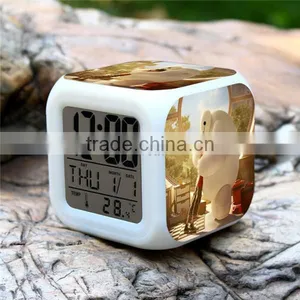 Big Hero LED Clock, Baymax Clock, Alarm Clock,Big Hero Led Clock,Digital Clock,Led Desk Clock thumbnail-3