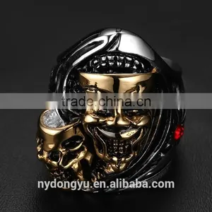 Skeleton Stainless Till Ring/creative Men Skeleton Ring/men Top Quality Ring thumbnail-2