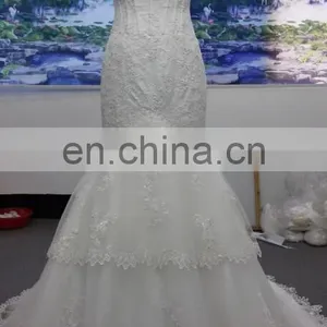 EBX-53 Backless Lace and Two Layer Skirt Wedding Dress thumbnail-1
