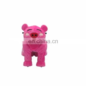 HI Pink Piggy Walking Stuffed Animal Ride on Toy Electric Coin Operated Animal Ride thumbnail-3