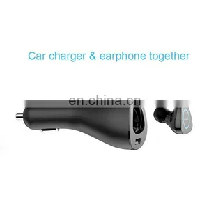 2 in 1 2.1A Car Charger + 4.1 Bluetooth Earphone thumbnail-3