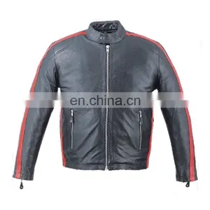 HMB-0405D LEATHER MOTORBIKE JACKETS MOTORCYCLE BIKER COATS thumbnail-4