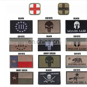 MOLON LABE USA AMERICAN FLAG US ARMY MORALE BADGE TACTICAL ACU DARK Embroidery Patch,spartan Molon Labe Embroidered Patch thumbnail-1