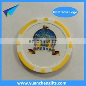 40mm 2 Sided Printed Logo Custom Poker Chips Golf Ball Markers thumbnail-1