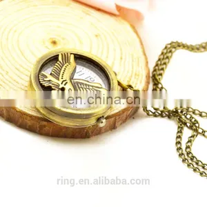 Birthday Present Custom Popular Teenager Vintage Eagle Fashion Quartz Pocket Watches thumbnail-3