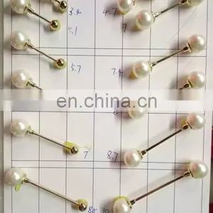 2016 Hot Fashion Metal Garment Accesories Pearl on Collar Horseshoe Pearl on Clothing thumbnail-1