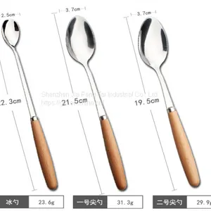 Wholesale Wooden Handle Cutlery Set Spoon Fork Knife in Flatware Set thumbnail-1