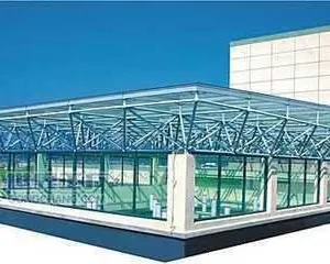 For Workshops Painting Steel Structure Glass Canopy thumbnail-3