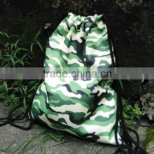 Cheap High Quality Heavy Duty Canvas Digital Army Military Sack Drawstring Backpack thumbnail-1