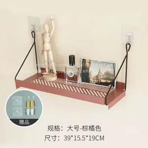 Non-Perforating Living Room Wall Storage Rack Bedroom Iron Wall Hanging Rack thumbnail-2