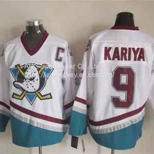 Anaheim Ducks #9 Kariya Throwback White Jersey thumbnail-1